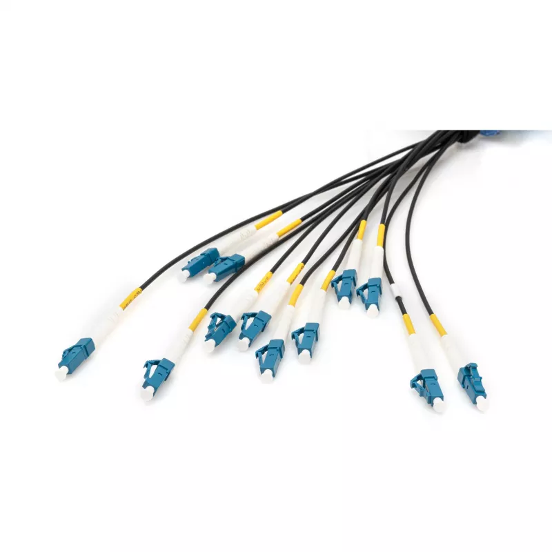 Digitus voorgemonteerde universele glasvezel-breakoutkabel, singlemode OS2, 12 vezels, LC/UPC - LC/UPC