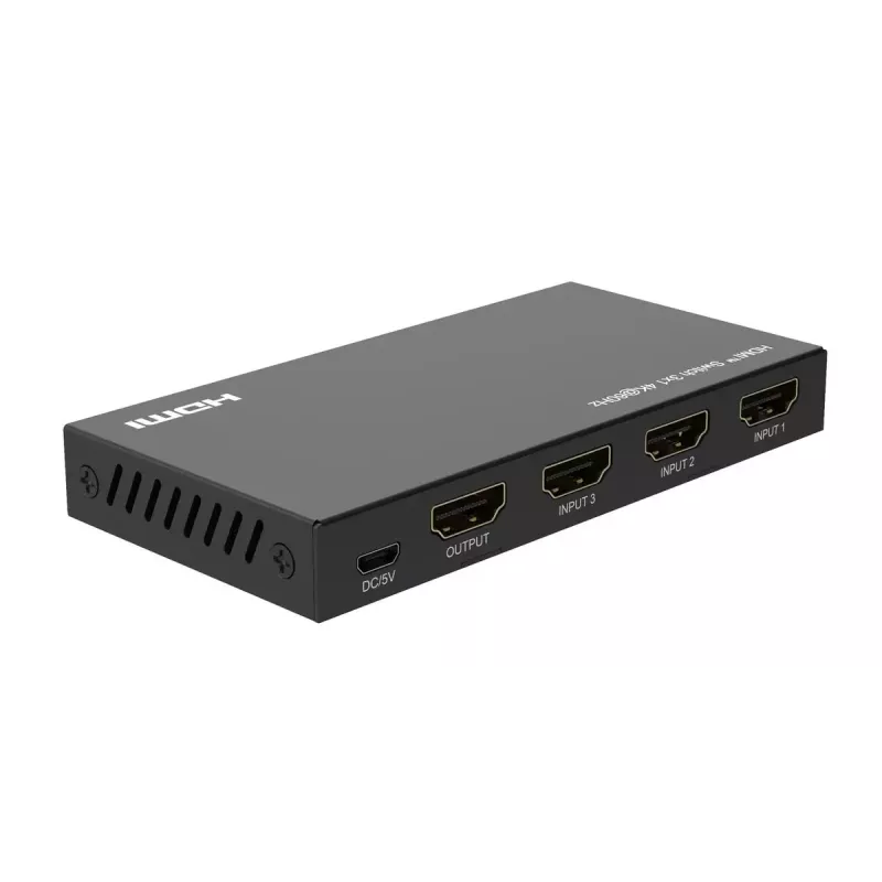 Videoswitch MicroConnect MC-HDMISWITCH0301-4K 4K 60Hz metaal zwart