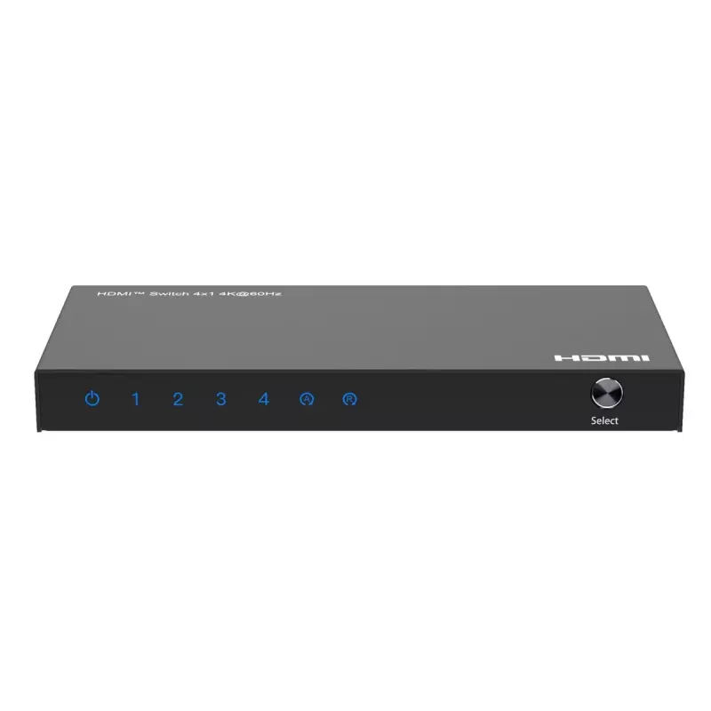 Videoswitch MicroConnect MC-HDMISWITCH0401-4K 4K 60Hz metaal zwart