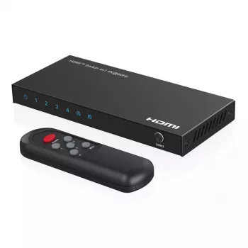 Videoswitch MicroConnect MC-HDMISWITCH0401-4K 4K 60Hz metaal zwart