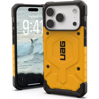 Urban Armor Gear UAG Pathfinder MagSafe-hoesje | Apple iPhone 17 Pro | heritage-geel