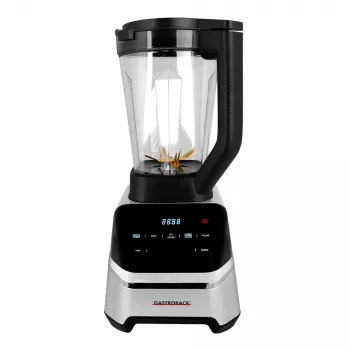 Tafelmixer GASTROBACK Mix & Soup (2000 W, 2 L, Tritan-kan, titaniummessen, touchbediening, zwart/rvs)