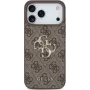 GUESS hard cover 4G Big Metal Logo bruin, voor Apple iPhone 17 Pro Max, GUHCP17X4GMGBR