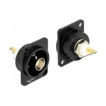 BNC-bus-connector DELOCK 86788, zwart, 26×31,4×31 mm