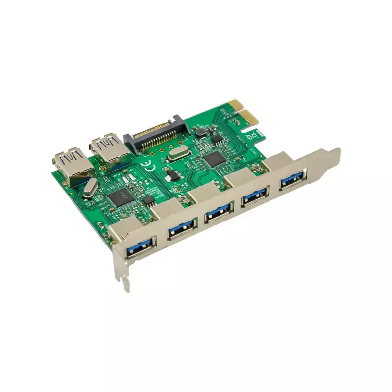 MicroConnect MC-USB3.0-ST610 USB 3.0 PCIe-kaart met 7 poorten