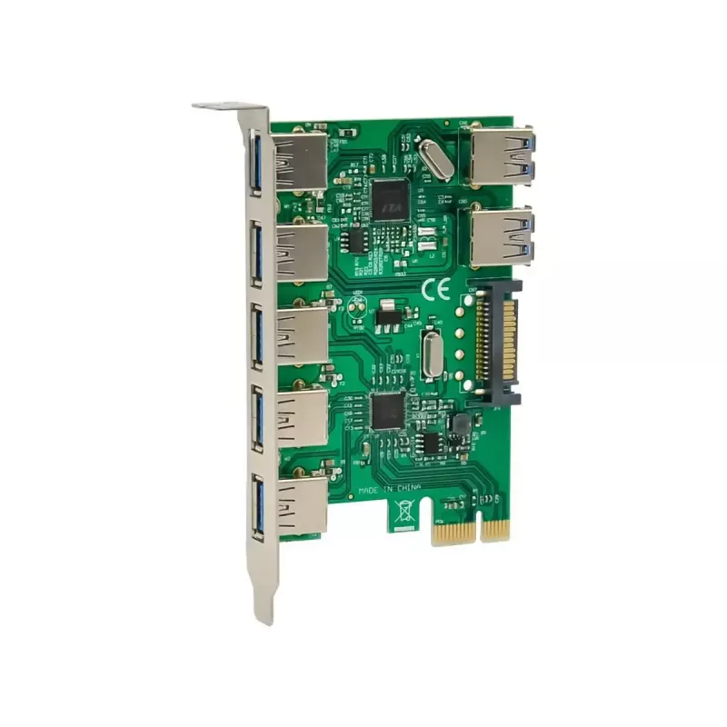 MicroConnect MC-USB3.0-ST610 USB 3.0 PCIe-kaart met 7 poorten