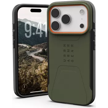 UAG Urban Armor Gear Civilian MagSafe Case | Apple iPhone 17 Pro | olijf/pop oranje | 114545117297 (114545117297)