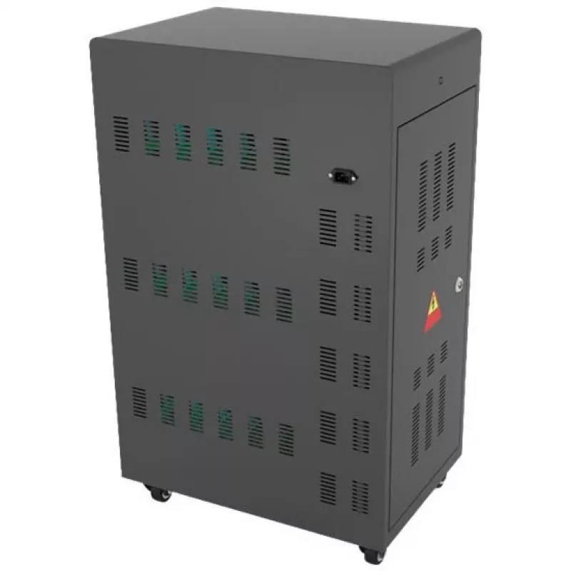 Draagbare apparaatbeheerwagen Alcasa PCT01-A30S zwart USB 2,4A