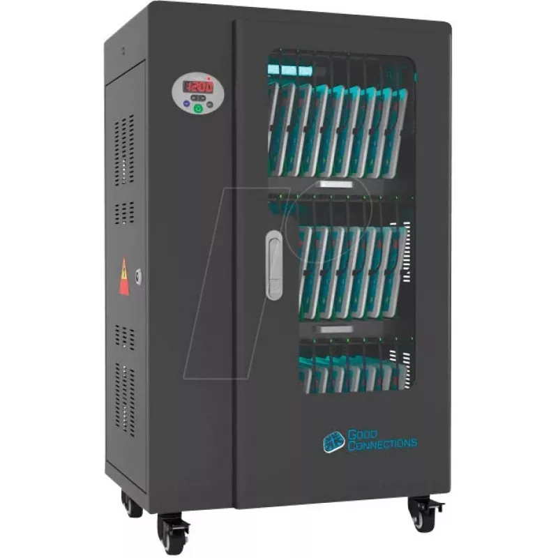 Draagbare apparaatbeheerwagen Alcasa PCT01-A30S zwart USB 2,4A