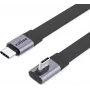 ROLINE USB4-2.0 kabel 80 Gbit/s plat ST/ST recht-90° haaks - kabel - digitaal/data
