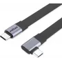 ROLINE USB4-2.0 kabel (80 Gbit/s), plat ST/ST, recht-90° haaks, 0,13 m (11.02.9099)