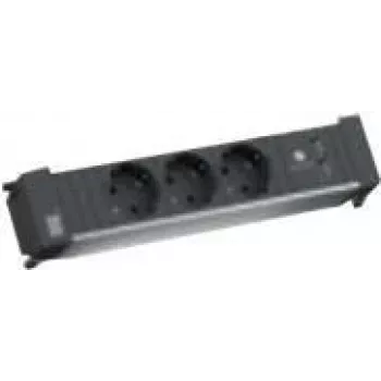 BACHMANN POWER FRAME Medium 3x randaarde stopcontact 1x USB-oplader