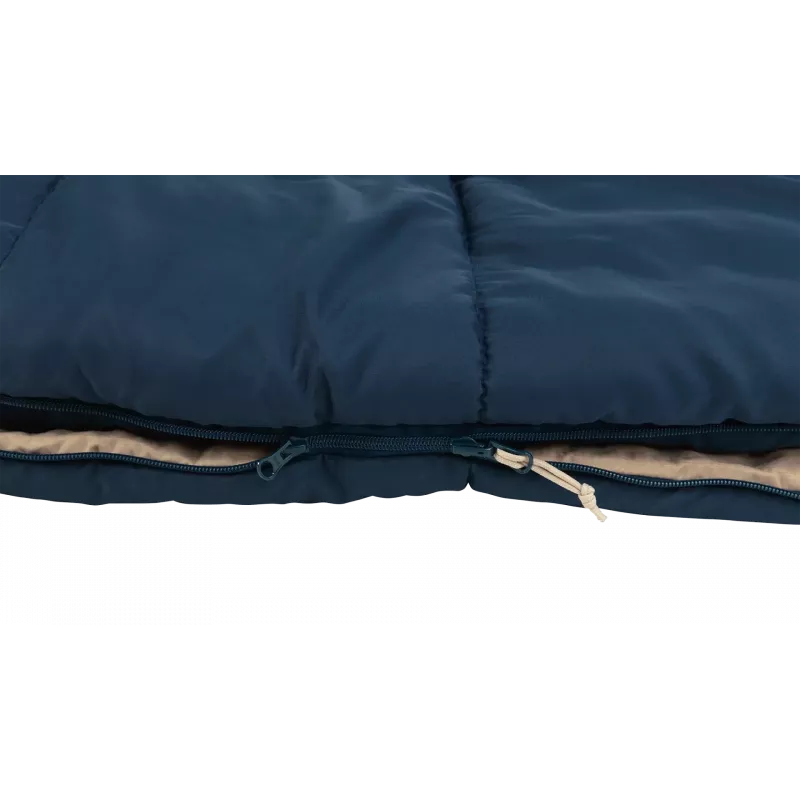 Slaapzak Outwell Contour Lux 190 cm, synthetisch, rits links, diepblauw
