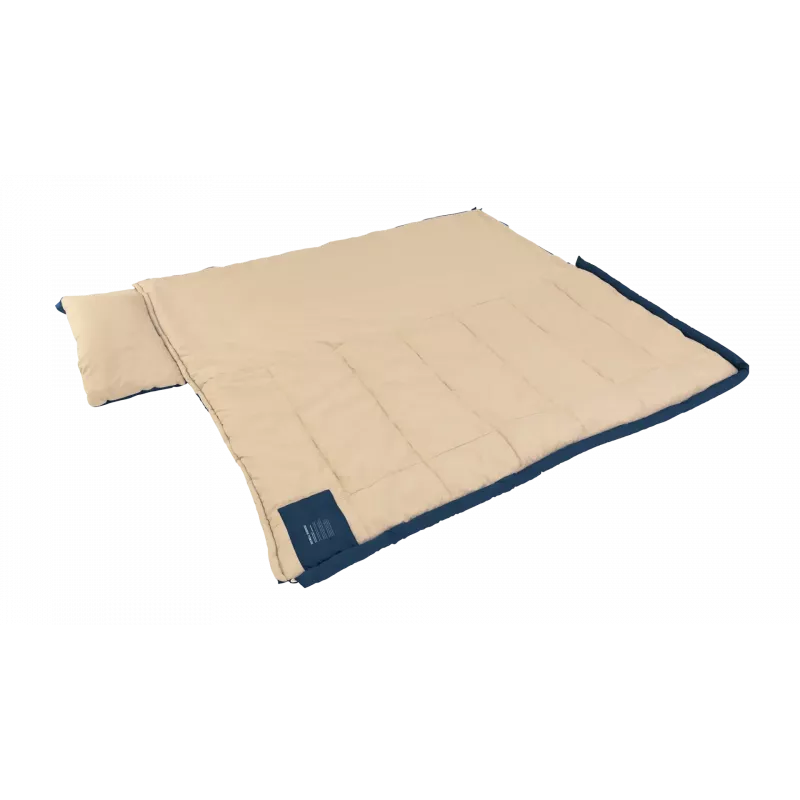 Slaapzak Outwell Contour Lux 190 cm, synthetisch, rits links, diepblauw
