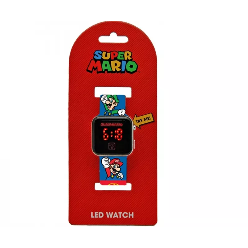Kids Euroswan digitale led-klok Super Mario GSM4236 met kalender