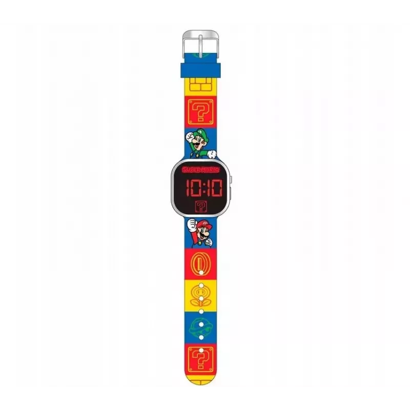Kids Euroswan digitale led-klok Super Mario GSM4236 met kalender