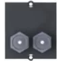 Bachmann custom-module - modulair faceplate-snap-in - F-plug X 2 - zwart (917.117)