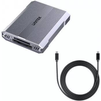 Unitek R1022C01 CFexpress Type B, SD- en microSD-kaartlezer met USB-A-hub