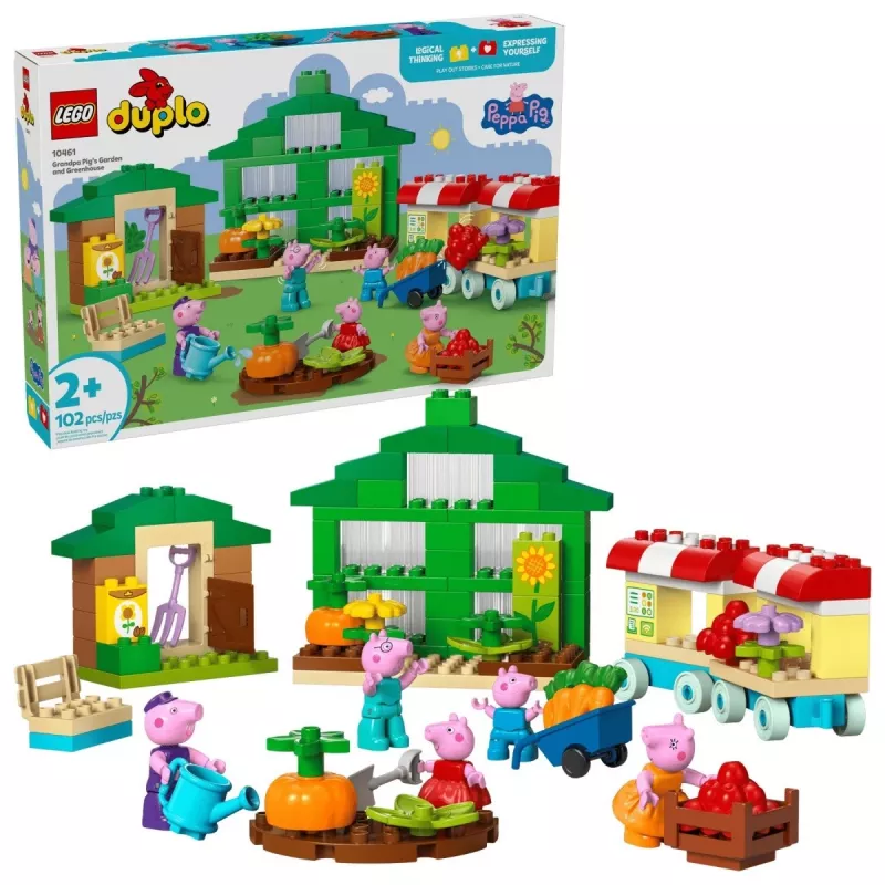 DUPLO Peppa Pig 10461 Opa Pigs tuin en kas bouwstenen