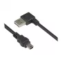 Good Connections aansluitkabel USB 2.0 EASY stekker A naar Mini-B-stekker - haaks - zwart - 0,5 m