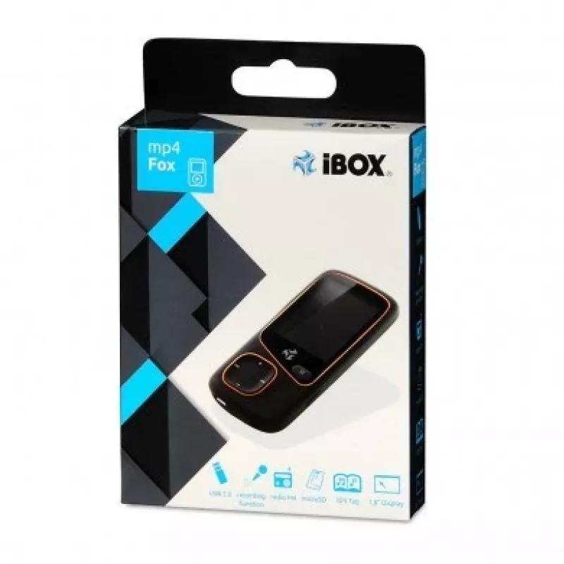 Draagbare MP4-speler IBOX IMP34V1816BK — 4 GB, lcd-display, FM-radio, microSD-ondersteuning, zwart