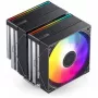 CPU-koeler Jonsbo CB80 dual-tower met 2 x 120mm PWM-RGB-ventilatoren – zwart