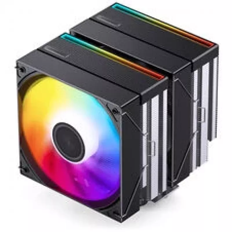 CPU-koeler Jonsbo CB80 dual-tower met 2 x 120mm PWM-RGB-ventilatoren – zwart