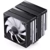 CPU-koeler Jonsbo CB80 dual-tower met 2 x 120mm PWM-RGB-ventilatoren – zwart