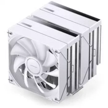 CPU-koeler Jonsbo CB80 dual-tower met 2×120mm PWM ARGB-ventilatoren — wit