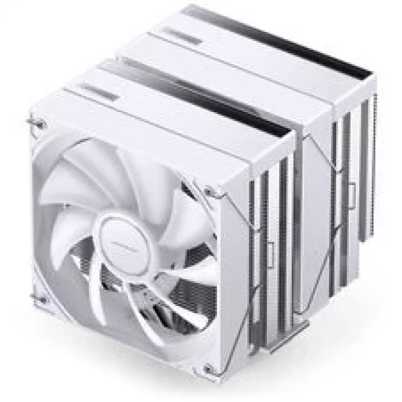 CPU-koeler Jonsbo CB80 dual-tower met 2×120mm PWM ARGB-ventilatoren — wit