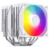 CPU-koeler Jonsbo CB80 dual-tower met 2×120mm PWM ARGB-ventilatoren — wit