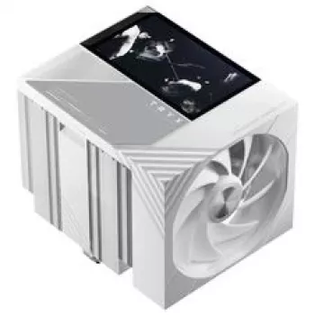 TRYX TURRIS T620 CPU-luchtkoeler, dual-tower, met 5-inch display - 120mm, wit
