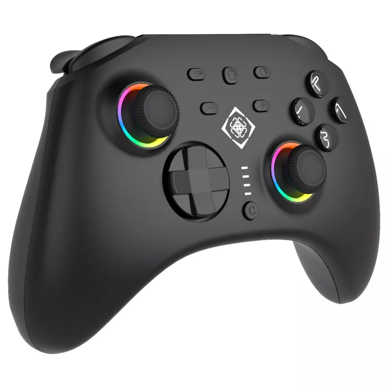 Gamepad Deltaco GAM-198 zwart — Bluetooth en USB (Type-C) voor Nintendo Switch, Switch 2, Switch OLED, Android, pc