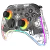 Gamepad Deltaco Gaming GAM-198-T transparant Bluetooth/USB USB-C voor Nintendo Switch, Switch 2, Switch OLED, Android, pc