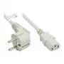 Netkabel randaarde stekker type E+F (CEE 7/7, haaks) naar C13 (recht), grijs, 0,75 mm², 1,8 m, Good Connections® (P0130-GR018)