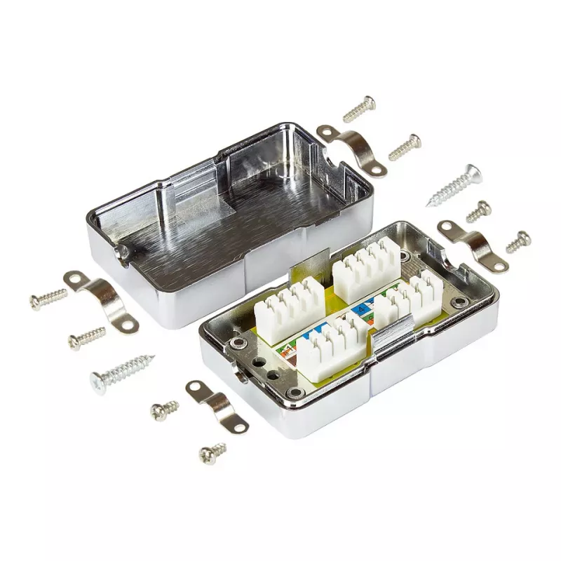 Aansluit-/verbindingsbox Cat. 6, LSA, afgeschermd, gemetalliseerde behuizing, Good Connections (GC-N0151)