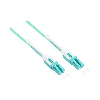 Patchkabel LWL Duplex OM3 (Multimode, 50/125) LC/LC, UNIBOOT, LSZH, omkeerbare polariteit, ontgrendelingslip, 10m, Good Connections® (LW-U810LC3)