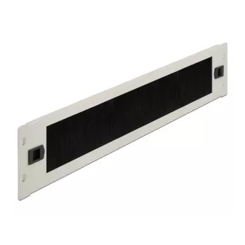 Kabelmanagementpaneel DeLOCK 19 inch kabelmanagement borstelstrip gereedschapsloos 2U grijs