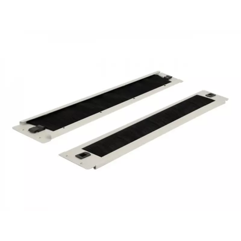 Kabelmanagementpaneel DeLOCK 19 inch kabelmanagement borstelstrip gereedschapsloos 2U grijs