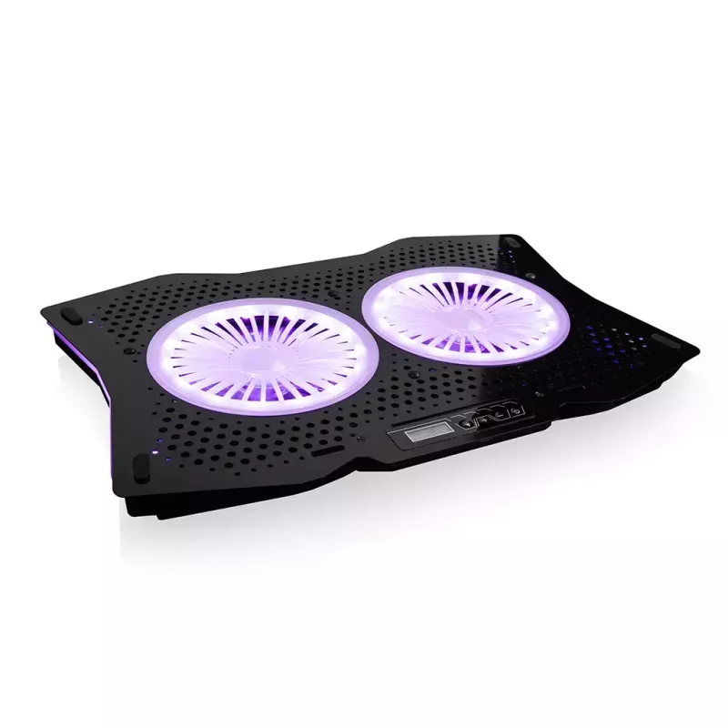Koelpad Modecom MC-CF18 RGB 45,7 cm 2 ventilatoren zwart