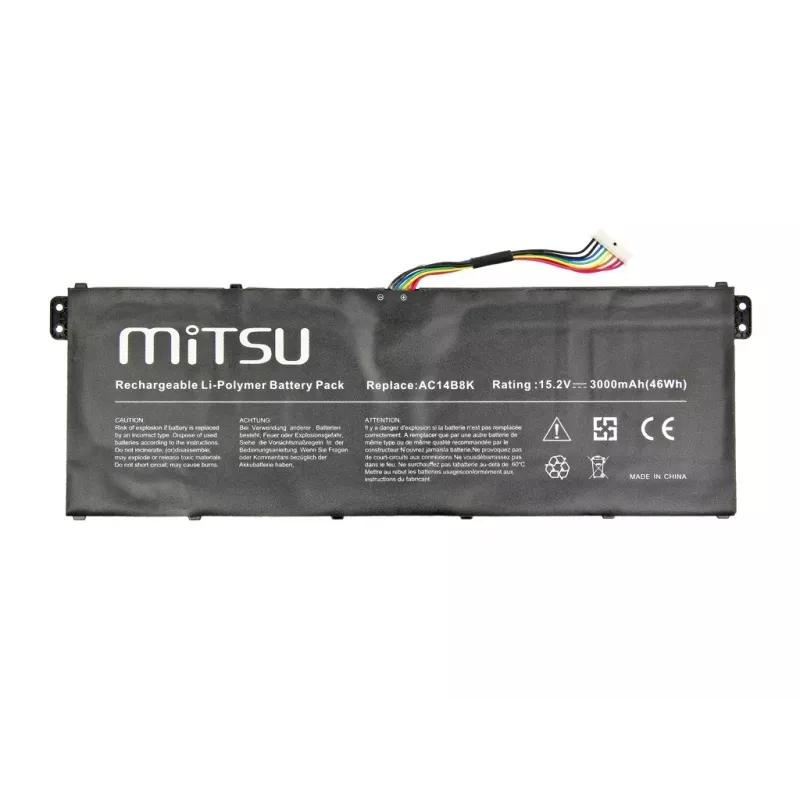 Batterij MITSU BC/AC-E3 voor Acer-laptops 2200 mAh 33 Wh 15,2 V