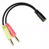 Good Connections headsetadapter, 2x jack 3,5 mm stekker naar jack 3,5 mm bus, OMTP, 0,2 m, zwart (AD-HS04)