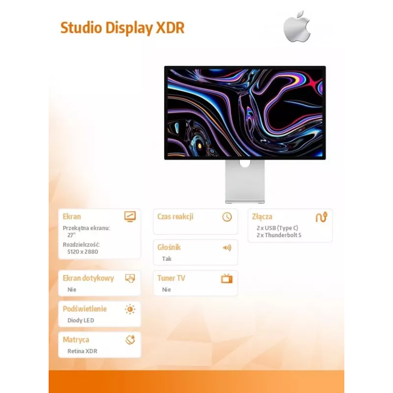 Monitor Apple Studio Display XDR met nano-textureglas, kantelbare en in hoogte verstelbare standaard