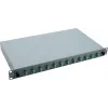 Helos 375552 19" glasvezel-lasbox, 12x LC/APC Duplex OS2, lasklaar, grijs
