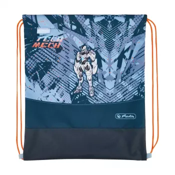 Schooltassenset HERLITZ Loop Plus TechMech voor jongens — polyester, bestaande uit schooltas, sporttas, etui, pennenzak