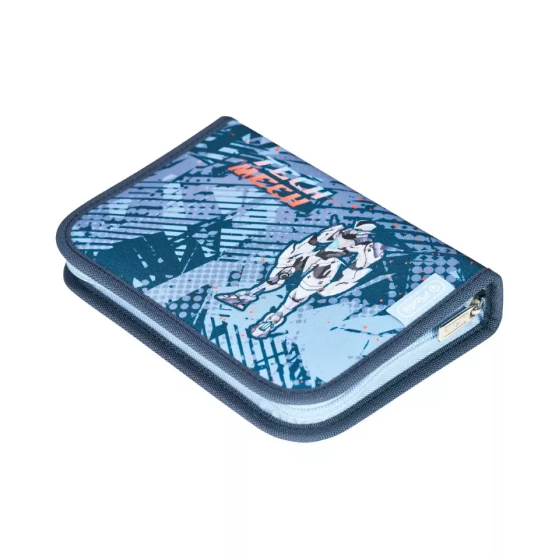 Schooltassenset HERLITZ Loop Plus TechMech voor jongens — polyester, bestaande uit schooltas, sporttas, etui, pennenzak