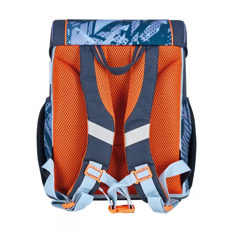 Schooltassenset HERLITZ Loop Plus TechMech voor jongens — polyester, bestaande uit schooltas, sporttas, etui, pennenzak