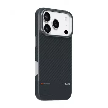 Telefoonhoesje Zagg International LAUT KEV PROTECT voor iPhone 17 Pro Max, aramide, voor 6,9 inch (17,5 cm), zwart, tafelstandaard