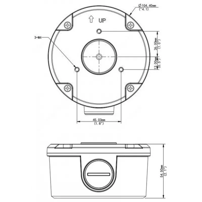 Uniview TR-JB05-B-IN aansluitdoos voor bewakingscamera's