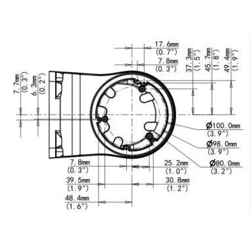 Uniview TR-WM03-D-IN zwart wandbeugel voor dome-camera's